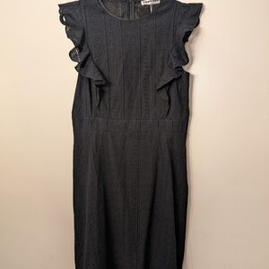 Ecowish Black Textured Fabric Dress Size XL